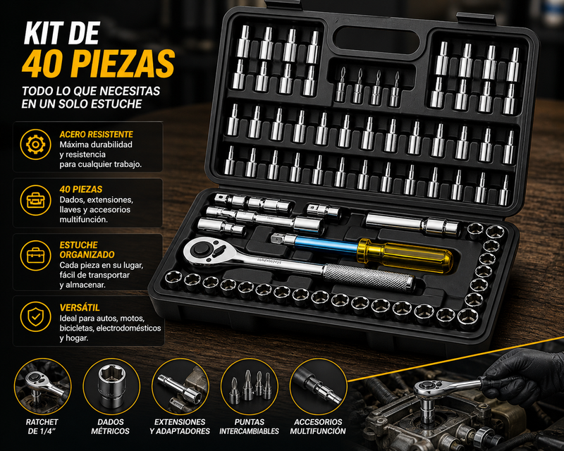 Kit de Raches 40 Piezas 